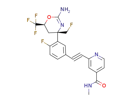 2-((3-((4S,6S)-2-amino-4-(fluoromethyl)-6-(trifluoromethyl)-5,6-dihydro-4H-1,3-oxazin-4-yl)-4-fluorophenyl)ethynyl)-N-methylisonicotinamide