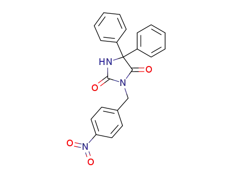 Molecular Structure of 51323-55-8 (3-(4-nitro-benzyl)-5,5-diphenyl-imidazolidine-2,4-dione)