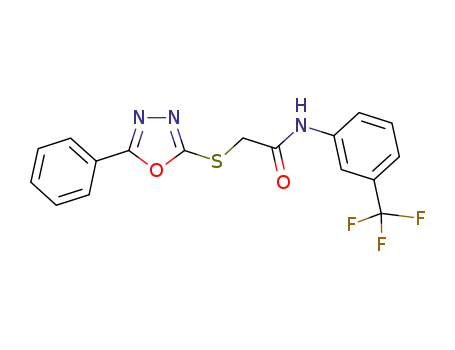 2-[(5-PHENYL-1,3,4-OXADIAZOL-2-YL)SULFANYL]-N-[3-(TRIFLUOROMETHYL)PHENYL]ACETAMIDE