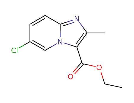 Molecular Structure of 330858-13-4 (6-CHLORO-2-METHYL-IMIDAZO[1,2-A]PYRIDINE-3-CARBOXYLIC ACID ETHYL ESTER)