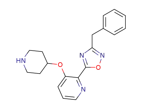 2-(3-benzyl-1,2,4-oxadiazol-5-yl)-3-(piperidin-4-yloxy)pyridine