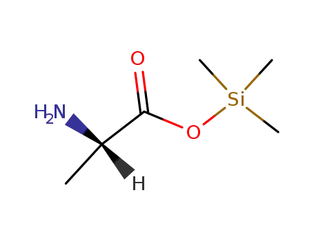 Molecular Structure of 79338-42-4 (D-Alanine, trimethylsilyl ester (9CI))