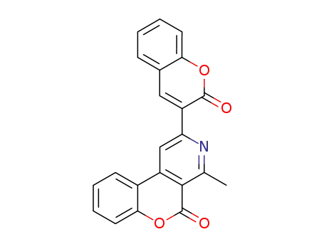 Molecular Structure of 5452-31-3 (4-methyl-2-(2-oxo-2H-chromen-3-yl)-5H-chromeno[3,4-c]pyridin-5-one)