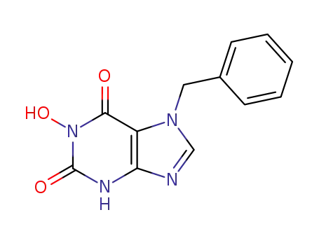 Molecular Structure of 1088-05-7 (7-benzyl-1-hydroxy-3,7-dihydro-1H-purine-2,6-dione)