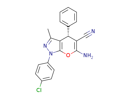 Pyrano[2,3-c]pyrazole-5-carbonitrile,6-amino-1-(4-chlorophenyl)-1,4-dihydro-3-methyl-4-phenyl-, (4S)-(1793093-50-1)