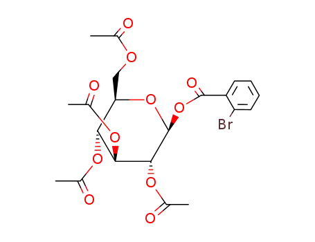 2,3,4,6-tetraacetate-1-(2-bromobenzoate) β-D-glucopyranose
