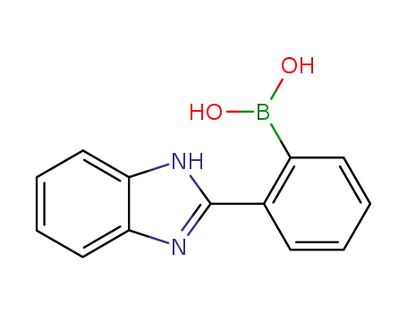 Molecular Structure of 58534-74-0 ([2-(1<i>H</i>-benzoimidazol-2-yl)-phenyl]-boranediol)