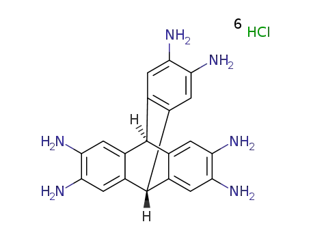 Molecular Structure of 1353682-29-7 (2,3,6,7,14,15-hexaaminotriptycene hexahydrochloride)