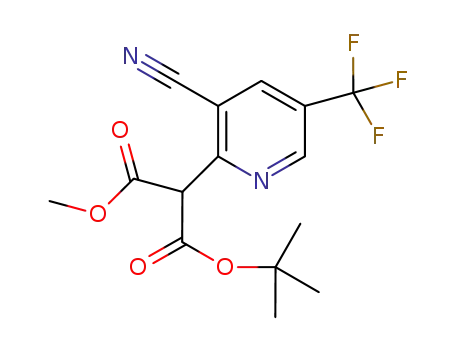 Molecular Structure of 624734-23-2 (tert-butyl methyl [3-cyano-5-(trifluoromethyl)pyridin-2-yl]malonate)