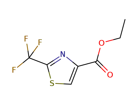 Molecular Structure of 133046-46-5 (4-Thiazolecarboxylicacid,2-(trifluoromethyl)-,ethylester(9CI))