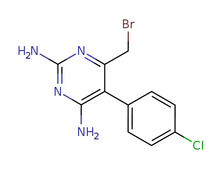 2,4-Pyrimidinediamine,6-(bromomethyl)-5-(4-chlorophenyl)- cas  2080-15-1