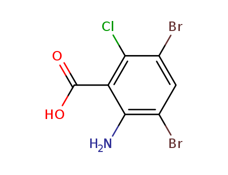 2-amino-3,5-dibromo-6-chlorobenzoic acid