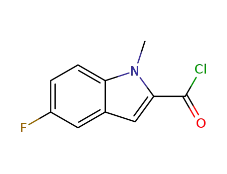 Molecular Structure of 168201-49-8 (1H-Indole-2-carbonyl chloride, 5-fluoro-1-methyl- (9CI))