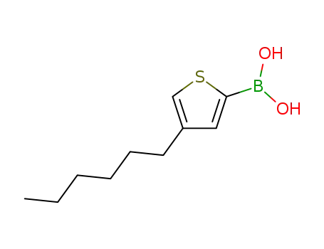 Molecular Structure of 748763-44-2 (4-Hexylthiophene-2-boronic acid)