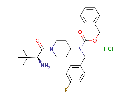 [1-((S)-2-amino-3,3-dimethyl-butyryl)-piperidin-4-yl]-(4-fluoro-benzyl)-carbamic acid benzyl ester hydrochloride