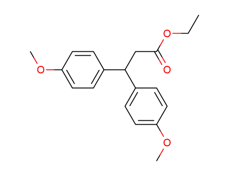 Molecular Structure of 102162-75-4 (3,3-bis-(4-methoxy-phenyl)-propionic acid ethyl ester)