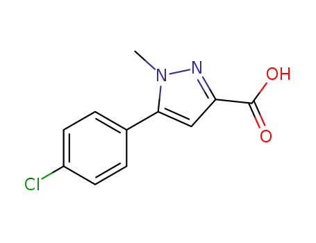 Molecular Structure of 957513-70-1 (5-(4-CHLORO-PHENYL)-1-METHYL-1H-PYRAZOLE-3-CARBOXYLIC ACID)