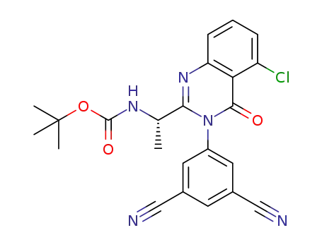 (S)-tert-butyl 1-(5-chloro-3-(3,5-dicyanophenyl)-4-oxo-3,4-dihydroquinazolin-2-yl)ethylcarbamate