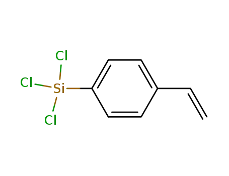Molecular Structure of 1009-48-9 (Silane, trichloro(4-ethenylphenyl)-)