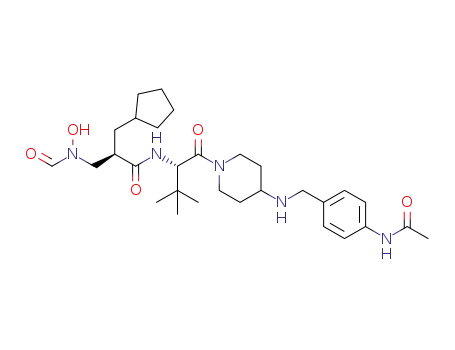 (R)-N-{(S)-1-[4-(4-acetylamino-benzylamino)-piperidine-1-carbonyl]-2,2-dimethyl-propyl}-2-cyclopentylmethyl-3-(formyl-hydroxy-amino)-propionamide