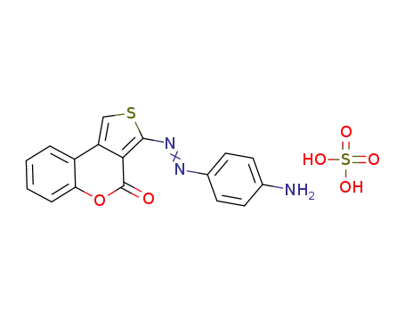 (4H)-3-(p-aminophenylazo)-thieno[3,4-c]chromen-4-one hydrogen sulfate
