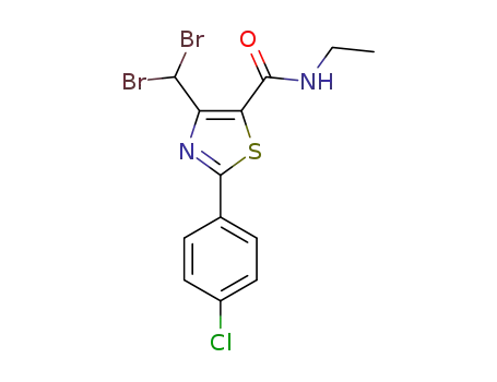 4-(dibromomethyl)-2-(4-chlorophenyl)-N-ethylthiazole-5-carboxamide