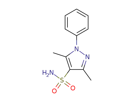 Molecular Structure of 88398-58-7 (1H-Pyrazole-4-sulfonamide, 3,5-dimethyl-1-phenyl-)