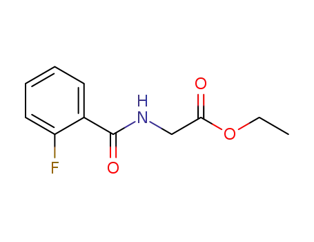Molecular Structure of 304657-05-4 (ETHYL 2-[(2-FLUOROBENZOYL)AMINO]ACETATE)
