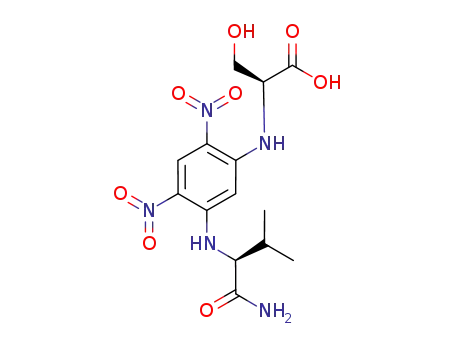 L-Serine,
N-[5-[[1-(aminocarbonyl)-2-methylpropyl]amino]-2,4-dinitrophenyl]-, (S)-