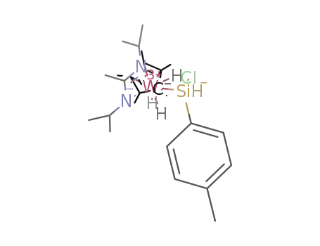 W(C<sub>5</sub>(CH<sub>3</sub>)5)(CH<sub>3</sub>C(NCH(CH<sub>3</sub>)2)2)H<sub>3</sub>SiClHC<sub>6</sub>H<sub>4</sub>CH<sub>3</sub>