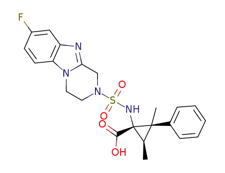 (1S,2R,3R)-2,3-dimethyl-1-(8-fluoro-1,2,3,4-tetrahydropyrazino[1,2-a]benzimidazole-2-sulfonylamino)-2-phenylcyclopropane-1-carboxylic acid