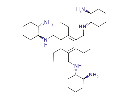 1,3,5-tris{[(trans-2'-aminocyclohexyl)amino]methyl}-2,4,6-triethylbenzene