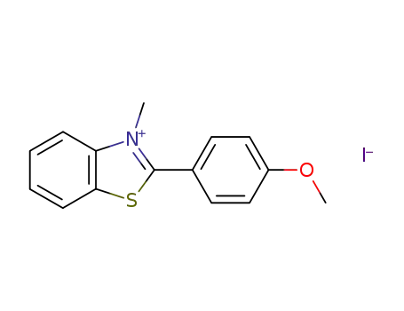 Molecular Structure of 21223-49-4 (Benzothiazolium, 2-(4-methoxyphenyl)-3-methyl-, iodide)