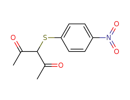 Molecular Structure of 67302-30-1 (2,4-Pentanedione, 3-[(4-nitrophenyl)thio]-)