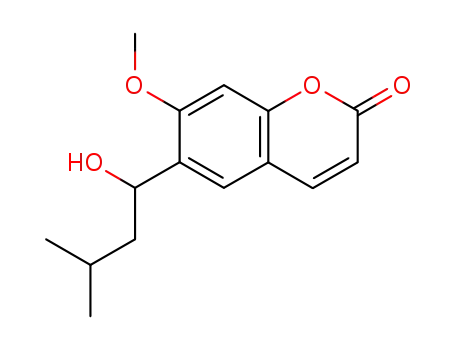 Molecular Structure of 16850-96-7 (6-(2-Hydroxy-3-methylbutyl)-7-methoxycoumarin)