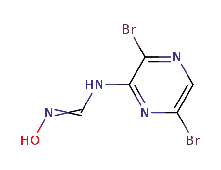 N-(3,6-dibromo-pyrazin-2-yl)-N'-hydroxyformamidine