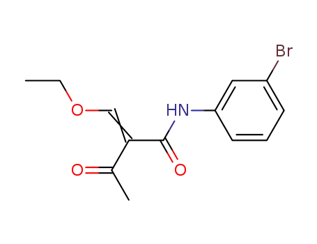 Molecular Structure of 61643-52-5 (Butanamide, N-(3-bromophenyl)-2-(ethoxymethylene)-3-oxo-)