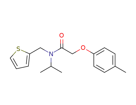 Molecular Structure of 1374761-43-9 (N-isopropyl-N-(thiophen-2-ylmethyl)-2-(p-tolyloxy)acetamide)