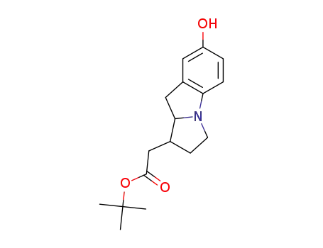 Molecular Structure of 1215118-68-5 (tert-butyl 2-(7-hydroxy-2,3,9,9a-tetrahydro-1H-pyrrolo[1,2-a]indol-1-yl)acetate)