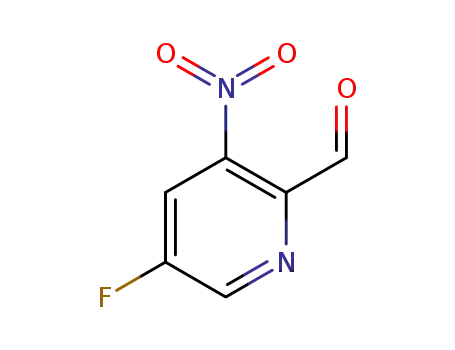 Molecular Structure of 1289047-69-3 (5-fluoro-3-nitropyridine-2-carbaldehyde)