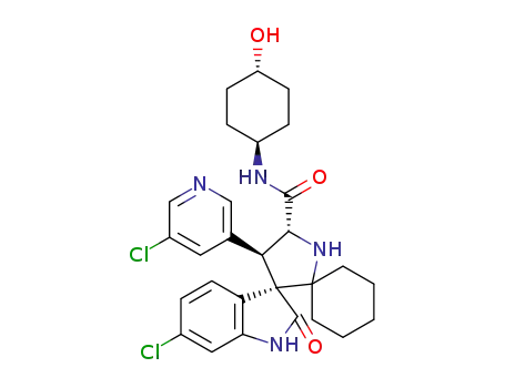 (3'R,4'R,5'R)-6''-chloro-4'-(5-chloropyridin-3-yl)-N-((1r,4R)-4-hydroxycyclohexyl)-2''-oxodispiro[cyclohexane-1,2'-pyrrolidine-3',3''-indoline]-5'-carboxamide