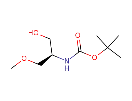 Molecular Structure of 183793-49-9 (Carbamic acid, [(1R)-2-hydroxy-1-(methoxymethyl)ethyl]-, 1,1-dimethylethyl)