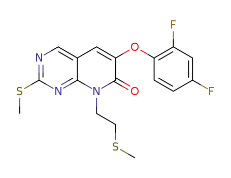6-(2,4-difluorophenoxy)-2-methylsulfanyl-8-(2-methylsulfanylethyl)-8H-pyrido[2,3-d]pyrimidin-7-one