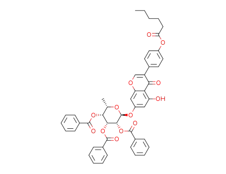 4'-O-hexanoylgenistein-7-yl-2,3,4-tri-O-benzoyl-6-deoxy-α-L-talopyranoside