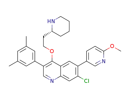 7-chloro-3-(3,5-dimethylphenyl)-6-(6-methoxypyridin-3-yl)-4-{2-[(2R)-piperidin-2-yl]ethoxy}quinoline