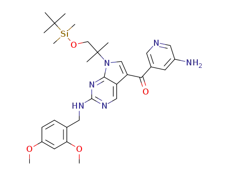 (5-aminopyridin-3-yl){7-(2-{[tert-butyl(dimethyl)silyl]oxy}-1,1-dimethylethyl)-2-[(2,4-dimethoxybenzyl)amino]-7H-pyrrolo[2,3-d]pyrimidin-5-yl}methanone