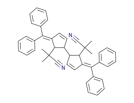 5,5'-dibenzhydrylidene-4,4'-bis-(1-cyano-1-methyl-ethyl)-[3,3']bicyclopent-1-enyl