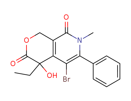 1H-Pyrano[3,4-c]pyridine-3,8(4H,7H)-dione,5-bromo-4-ethyl-4-hydroxy-7-methyl-6-phenyl- cas  43083-93-8