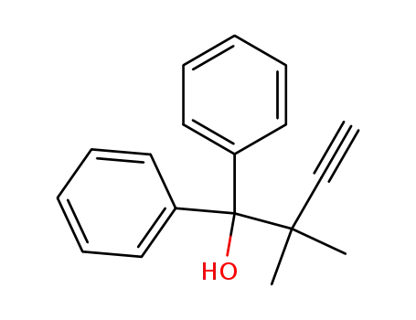 Molecular Structure of 65108-40-9 (Benzenemethanol, a-(1,1-dimethyl-2-propynyl)-a-phenyl-)