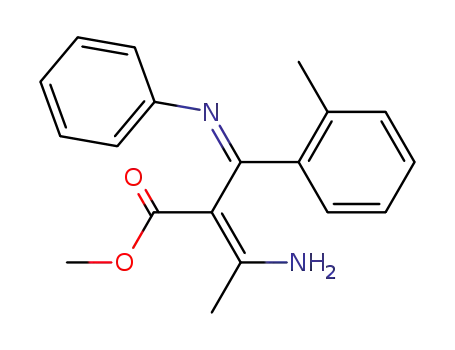 Molecular Structure of 114004-41-0 (3-amino-2-(2-methyl-α-phenylimino-benzyl)-crotonic acid methyl ester)